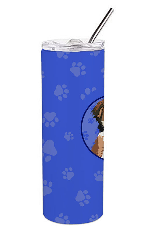 Australian Shepherd Red Tricolor #1 Stainless Steel 20 oz Skinny Tumbler