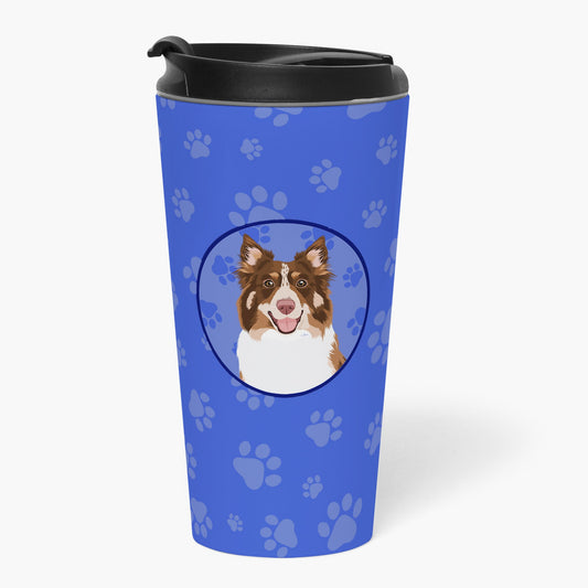 Australian Shepherd Red Tricolor #2 Stainless Steel 16 oz Tumbler