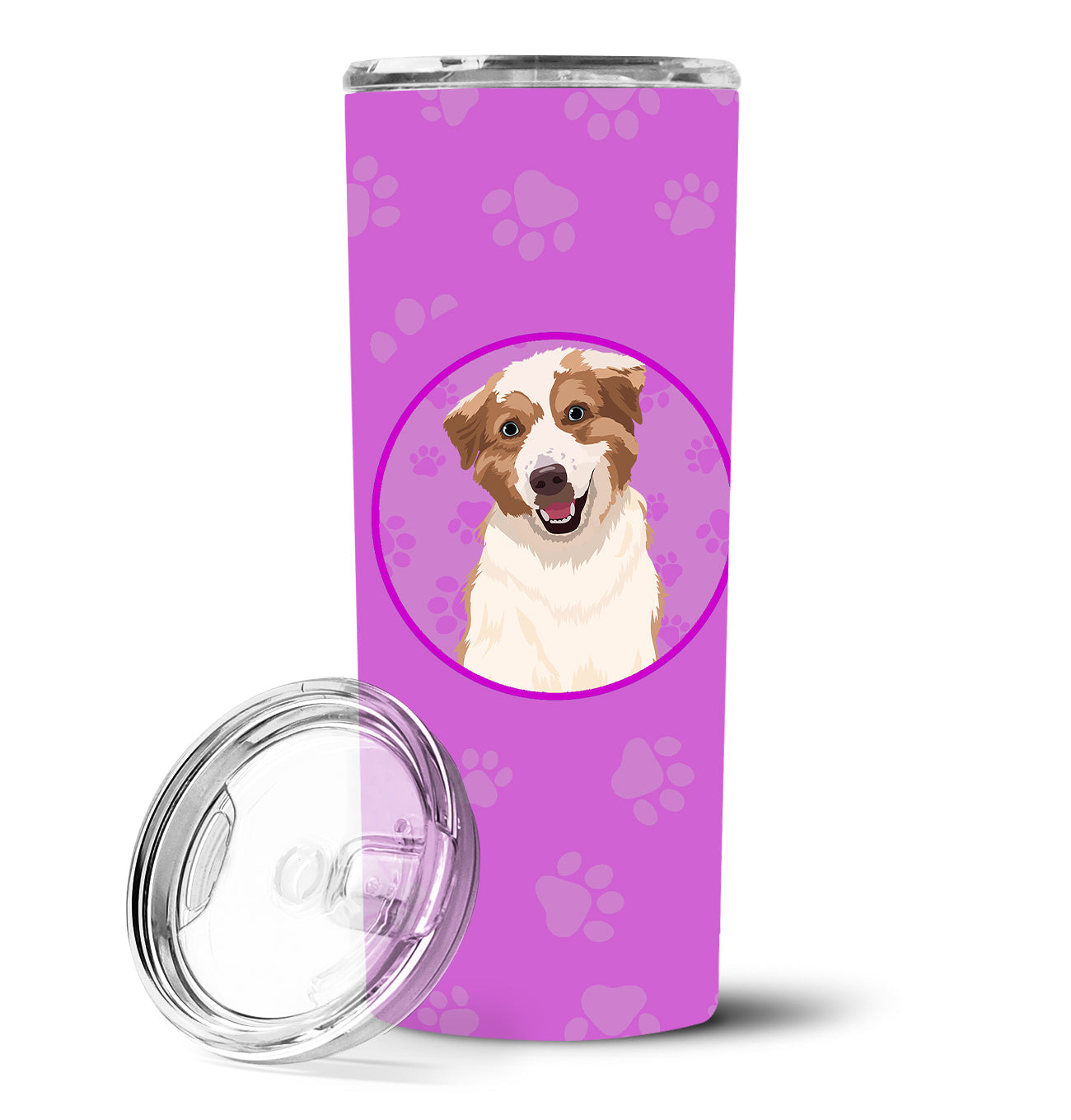Australian Shepherd Red and White #1 Stainless Steel 20 oz Skinny Tumbler