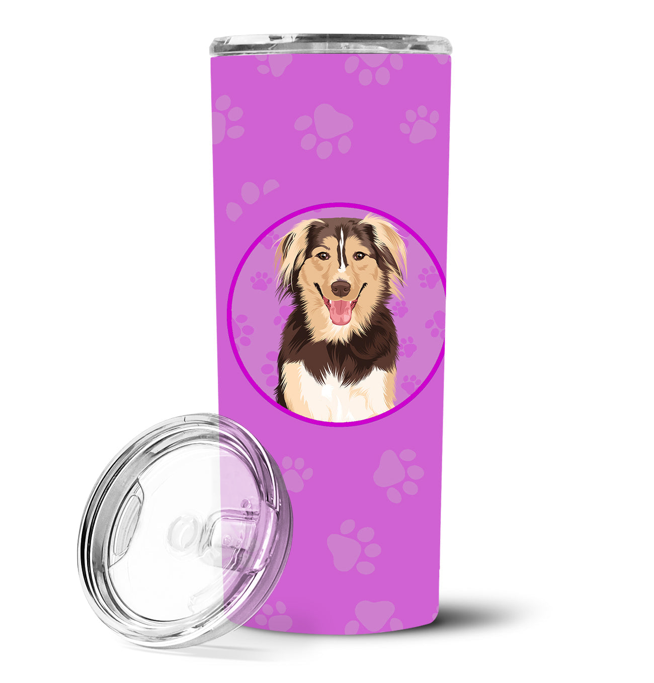 Australian Shepherd Red Tricolor #3 Stainless Steel 20 oz Skinny Tumbler