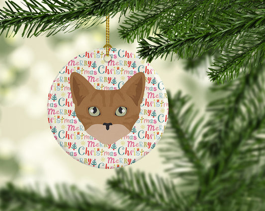 Australian Mist Cat Christmas Ceramic Ornament
