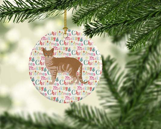 Australian Mist #1 Cat Christmas Ceramic Ornament