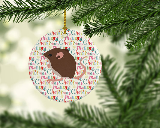 Baby Mouse Christmas Ceramic Ornament