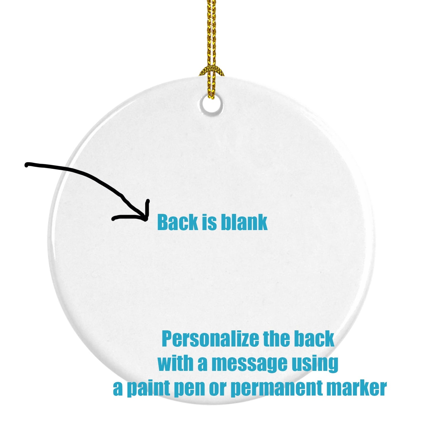 Angelfish Christmas Ceramic Ornament