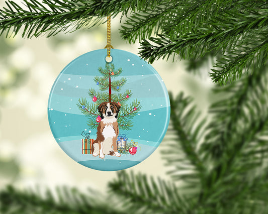 Australian Shepherd Red Tricolor #1 Christmas Ceramic Ornament