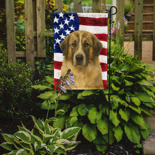 Badger Great Pyrenees American Flag Garden Flag