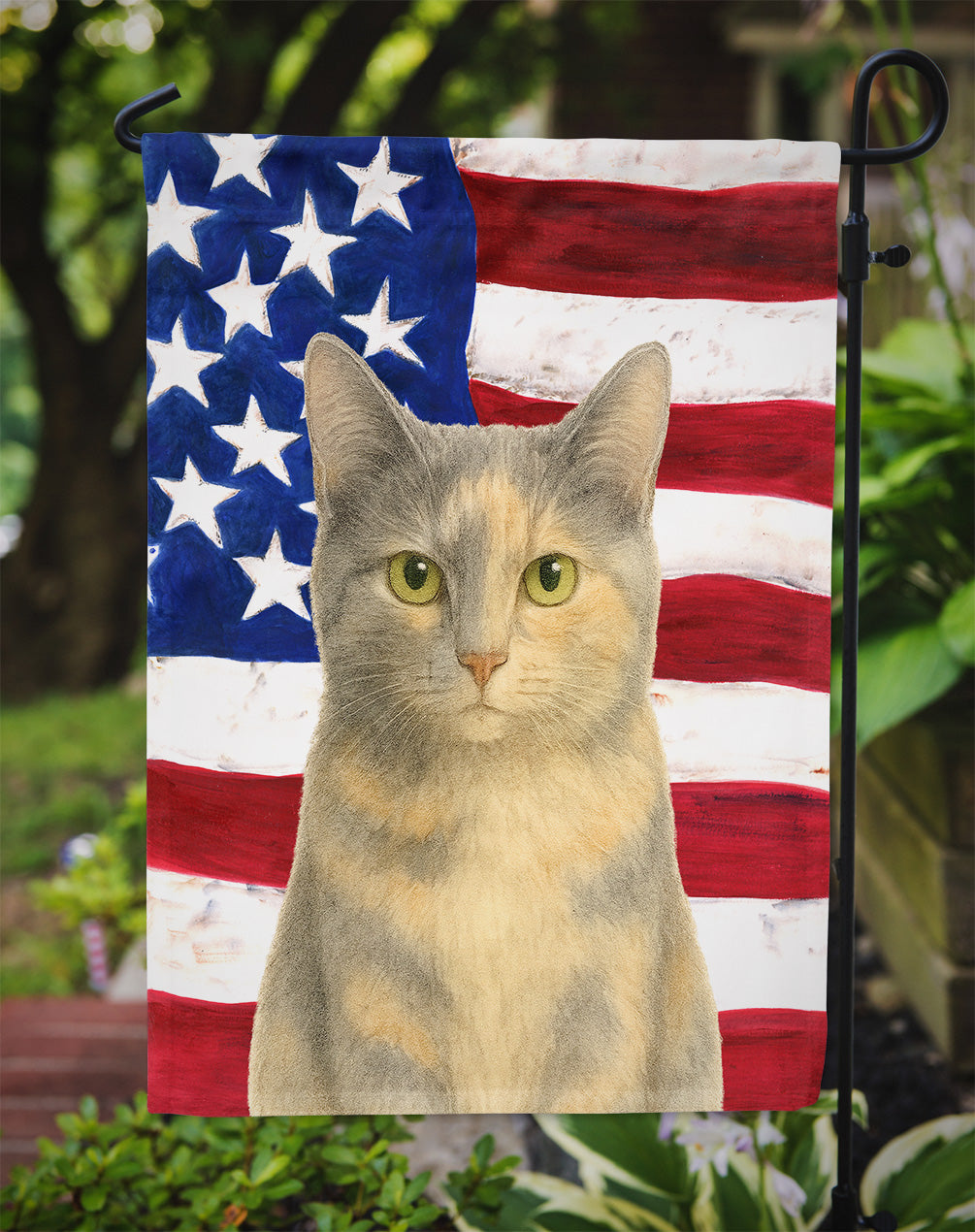 Dilute Tortoiseshell Cat American Garden Flag