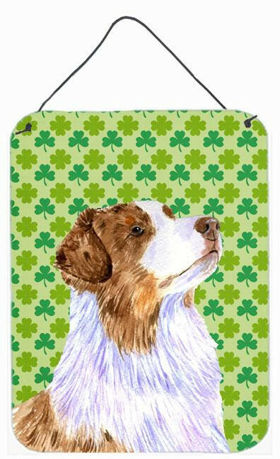 Australian Shepherd St. Patrick's Day Aluminium Wall or Door Hanging Prints