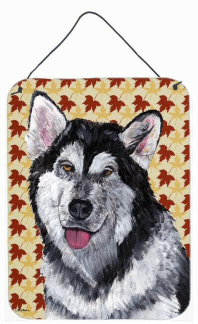 Alaskan Malamute Fall Leaves Wall or Door Hanging Prints SC9495DS1216