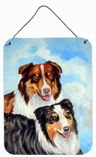 Australian Shepherd Double Trouble Aluminium Metal Wall or Door Hanging Prints