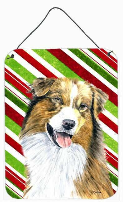 Australian Shepherd Holiday Christmas Wall or Door Hanging Prints