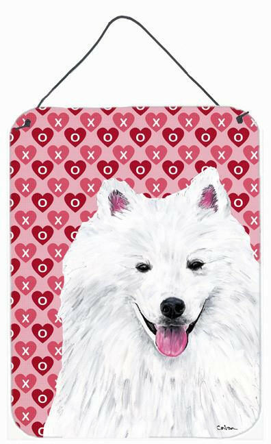 American Eskimo Hearts Love and Valentine's Day Wall or Door Hanging Prints