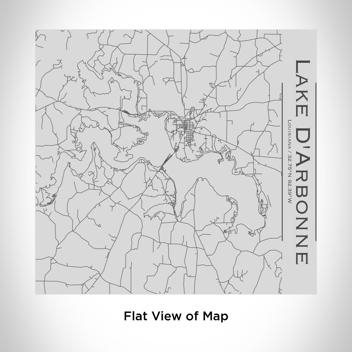 Lake D'Arbonne - Louisiana Engraved Map Tumbler