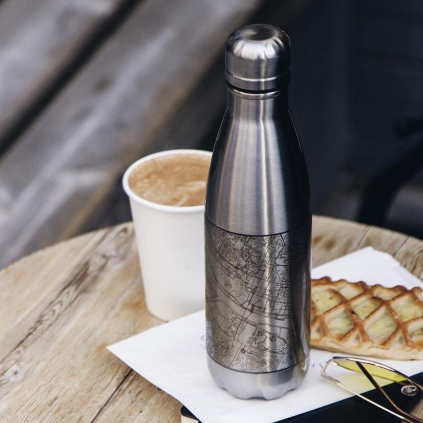 Monroe - Louisiana Engraved Map Insulated Bottle