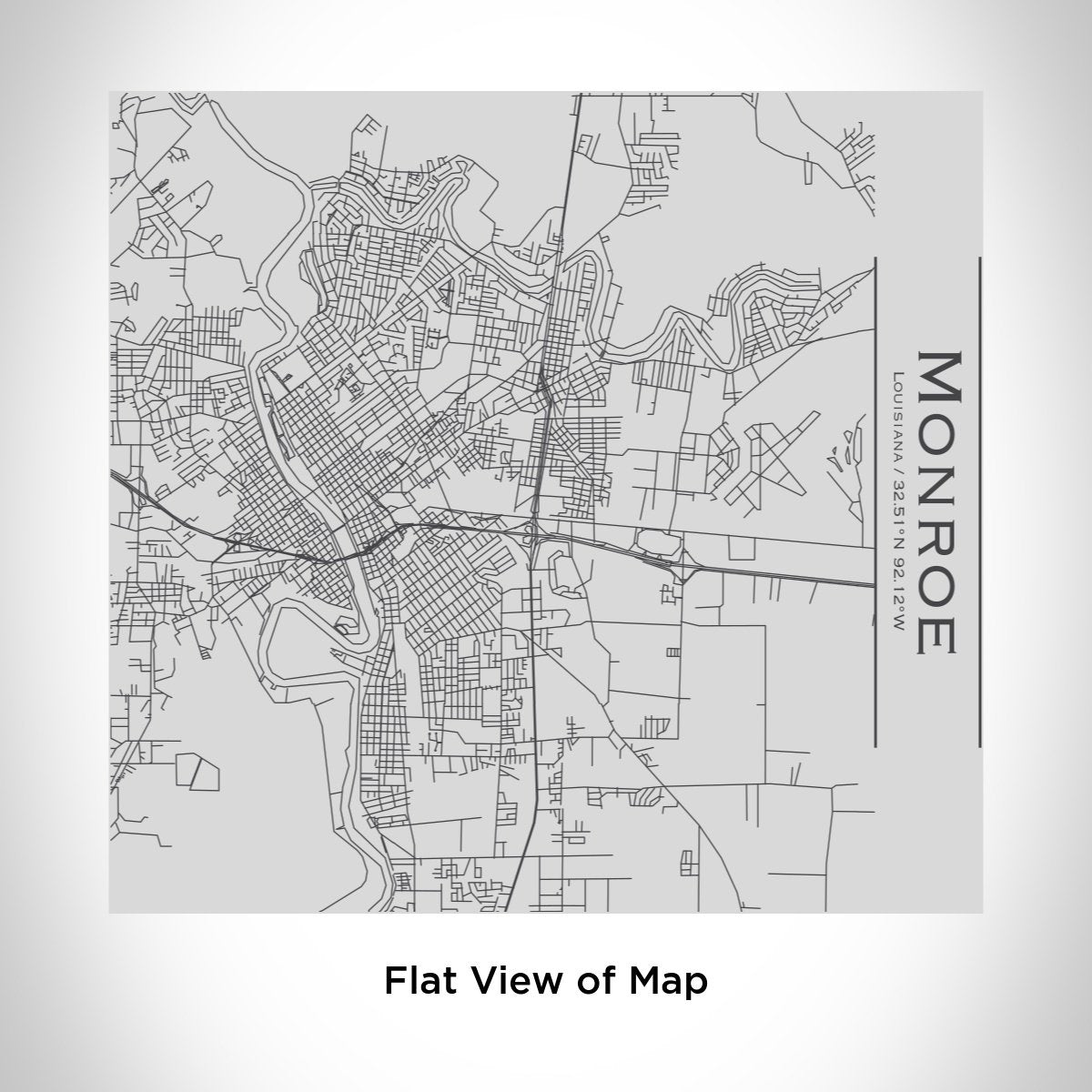 Monroe - Louisiana Engraved Map Tumbler