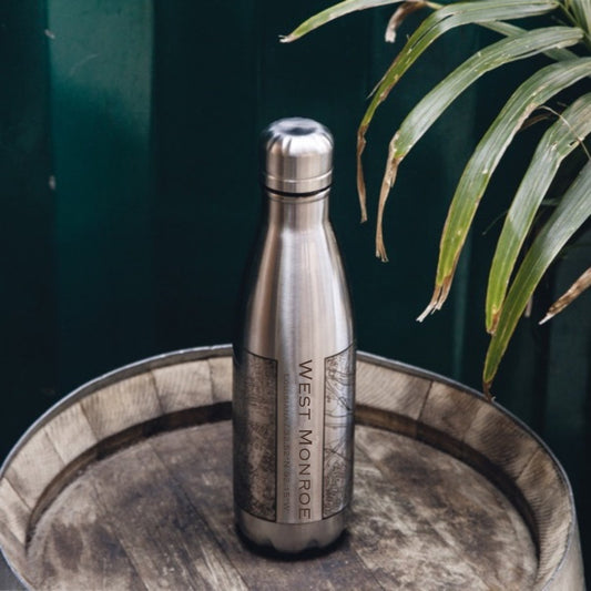 West Monroe - Louisiana Engraved Map Insulated Bottle