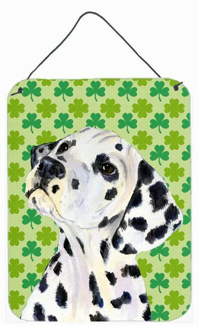 Dalmatian St. Patrick's Day Shamrock Portrait Wall or Door Hanging Prints