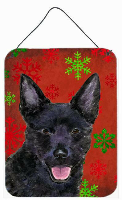 Australian Kelpie Red Snowflakes Holiday Christmas Wall or Door Hanging Prints
