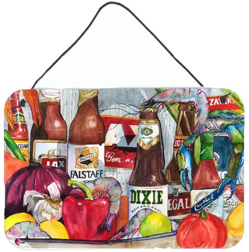 New Orleans Beers and Spices Indoor Aluminium Metal Wall or Door Hanging Prints
