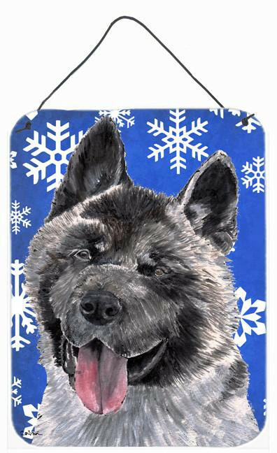 Akita Winter Snowflakes Holiday Wall or Door Hanging Prints SC9481DS1216