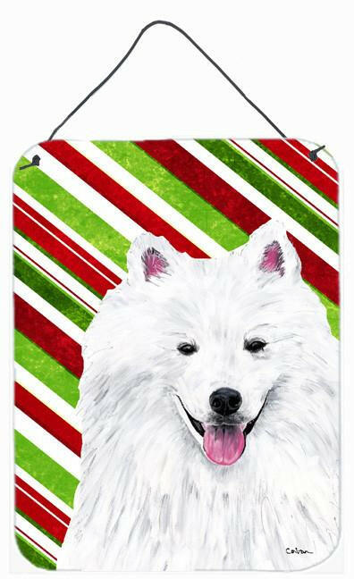 American Eskimo Holiday Christmas Aluminium Metal Wall or Door Hanging Prints