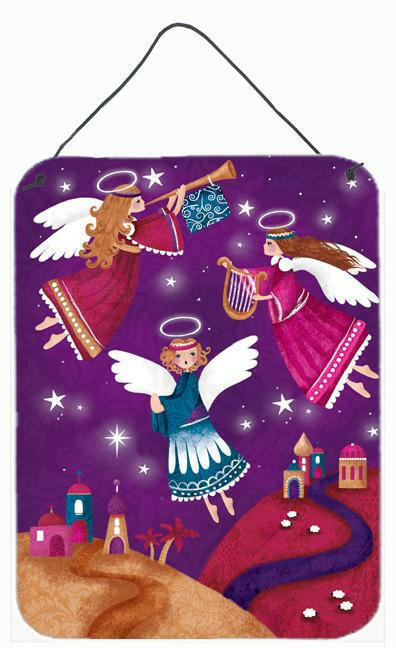 Christmas Angels in Purple Wall or Door Hanging Prints APH7082DS1216