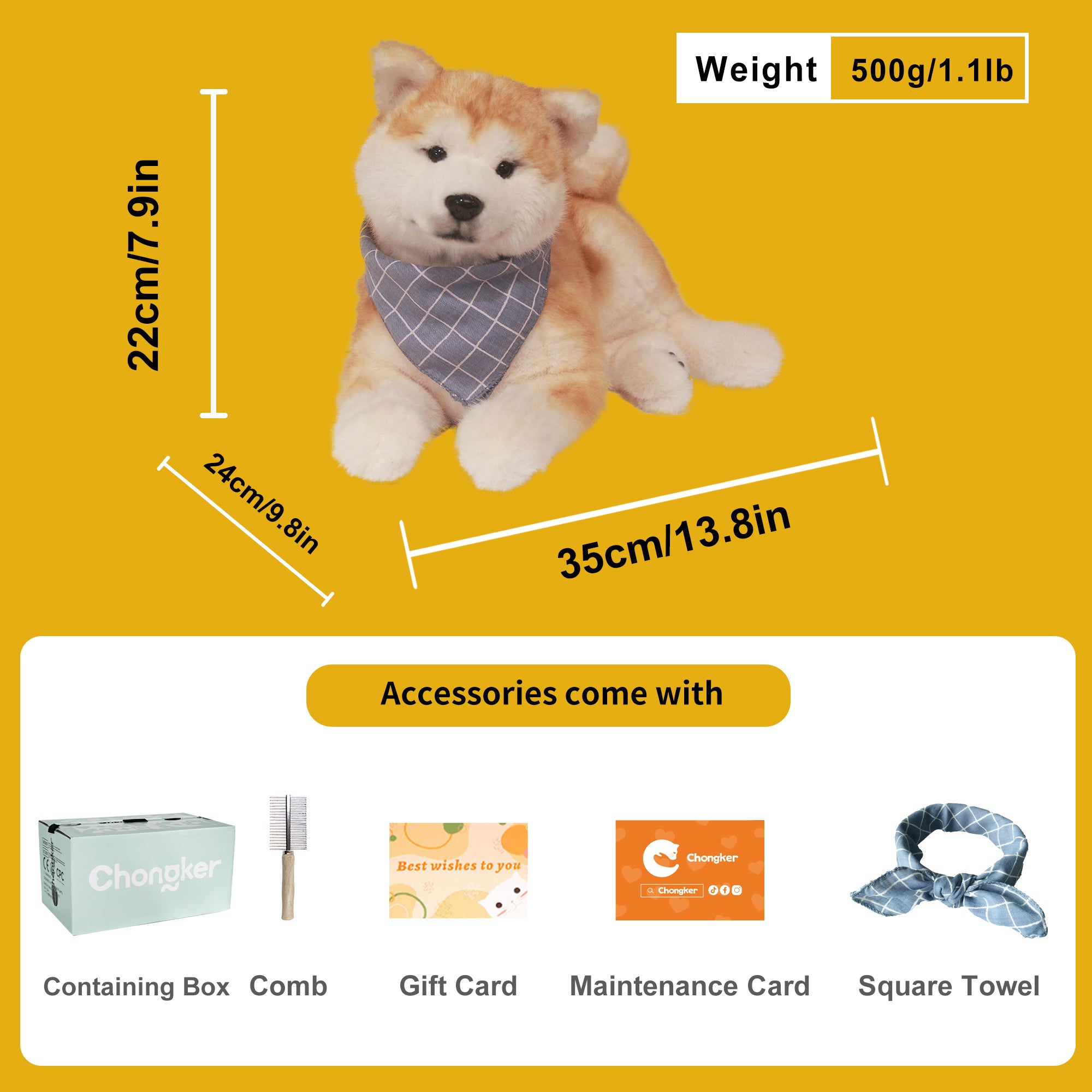 Akita Dog Plush – Cuddly Gift for Dog Lovers
