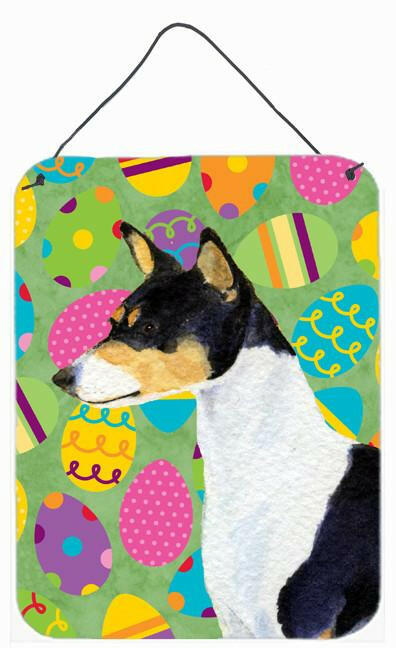 Basenji Easter Eggtravaganza Aluminium Metal Wall or Door Hanging Prints