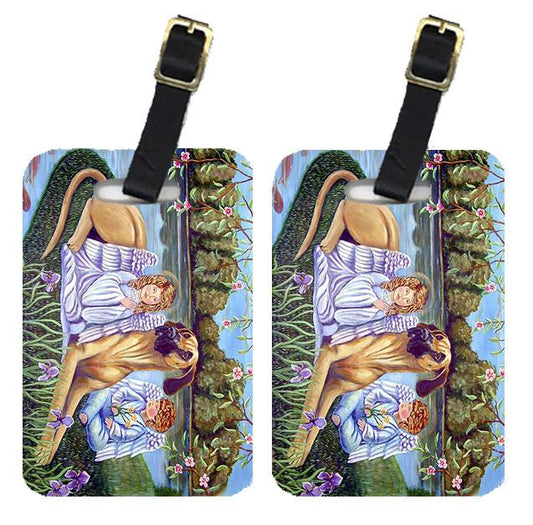 Angels with  Great Dane Luggage Tags Pair of 2