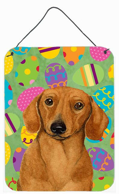 Dachshund Easter Eggtravaganza Aluminium Metal Wall or Door Hanging Prints
