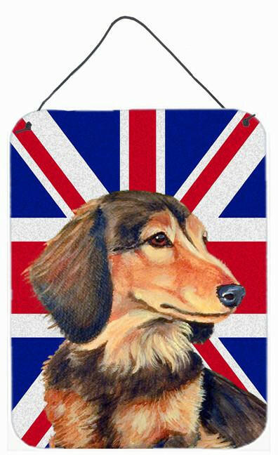 Dachshund with English Union Jack British Flag Wall or Door Hanging Prints LH9502DS1216