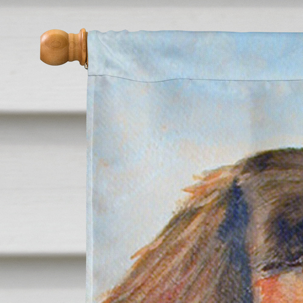 Dachshund chocolate and tan Long Haired Flag Canvas House Size