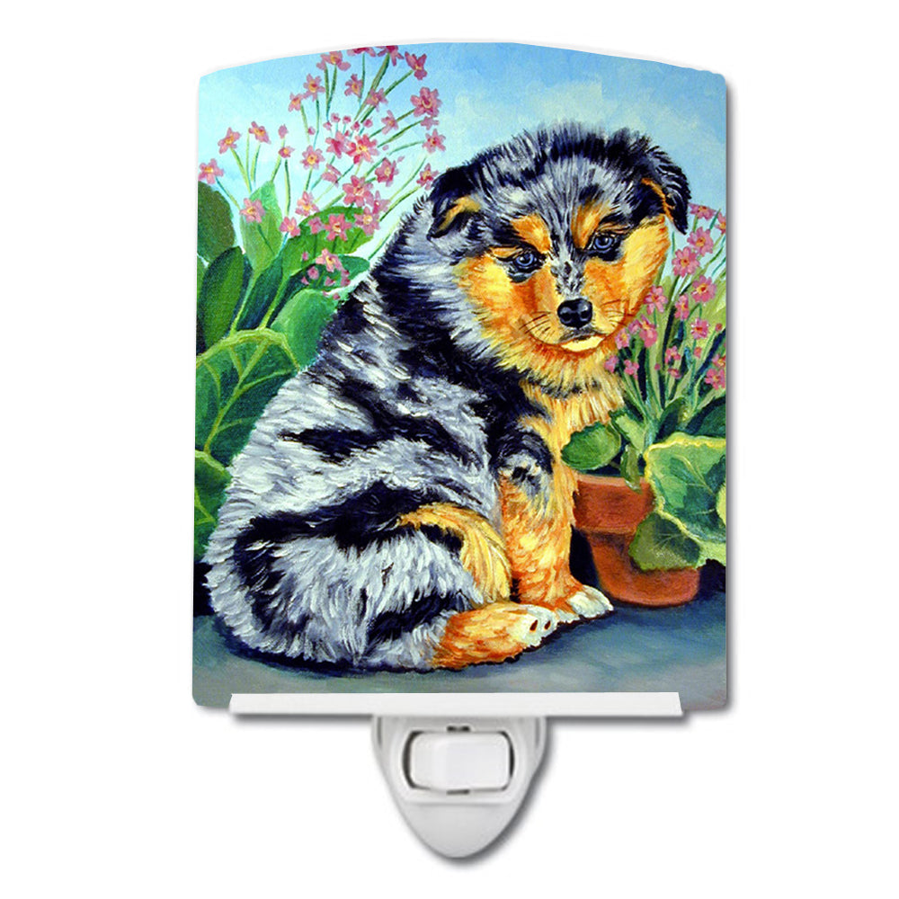 Australian Shepherd Puppy Ceramic Night Light 7045CNL