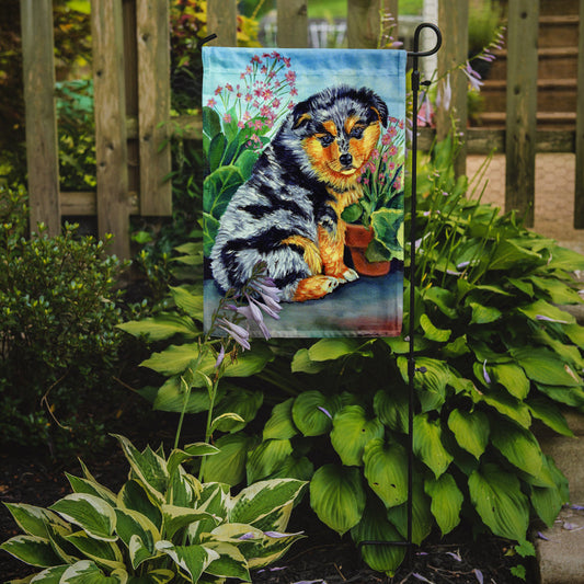 Australian Shepherd Puppy Garden Flag – Decorative Outdoor Yard Flag