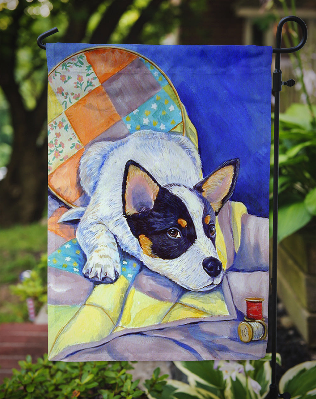 Australian Cattle Dog Sew Perfect  Garden Flag – Decorative Outdoor Yard Flag