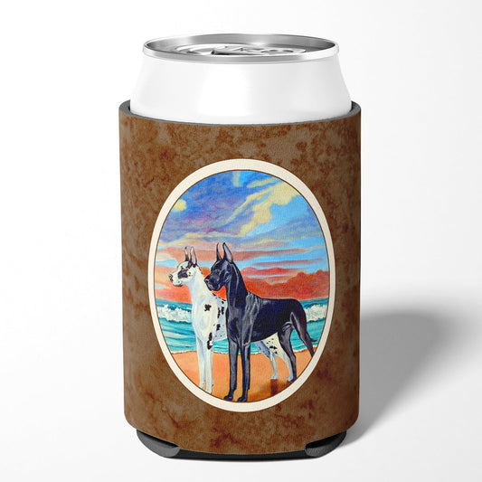 At sunset Great Dane Harlequin and Black Can or Bottle Hugger 7051CC