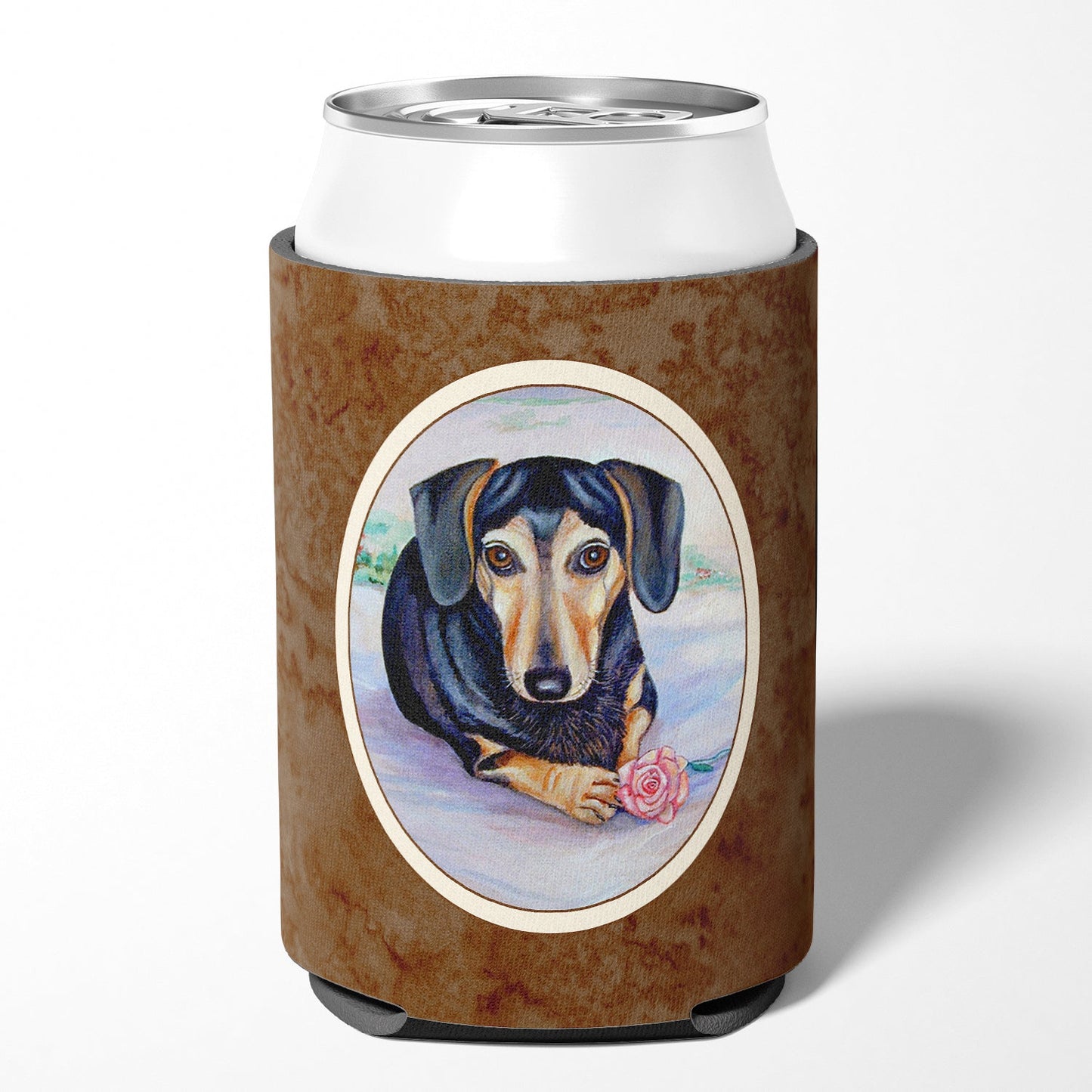 Black and Cream Dachshund Can or Bottle Hugger 7076CC