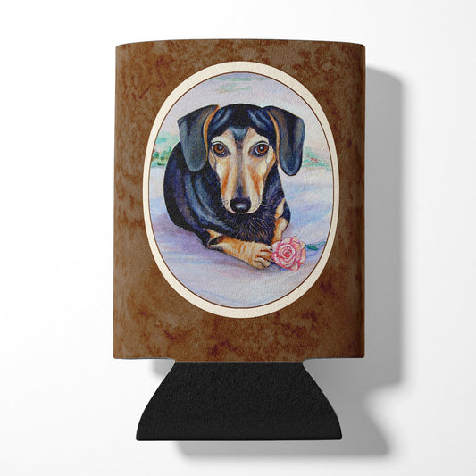 Black and Cream Dachshund Can or Bottle Hugger 7076CC