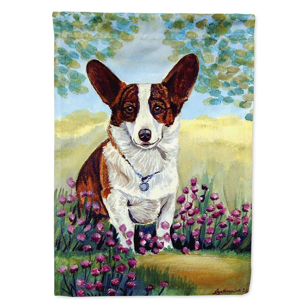Cardigan Corgi Flag Canvas House Size