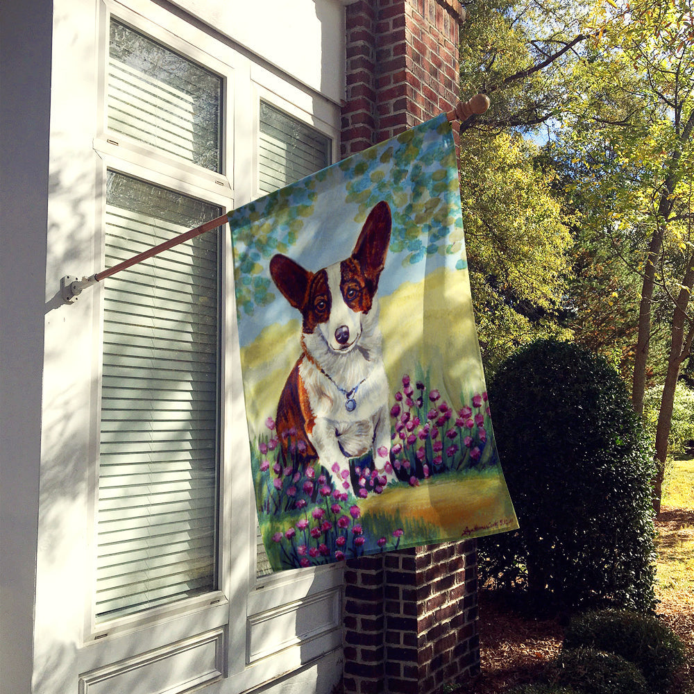 Cardigan Corgi Flag Canvas House Size