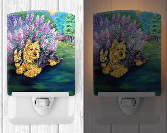 Australian Terrier and Puppy Ceramic Night Light 7209CNL