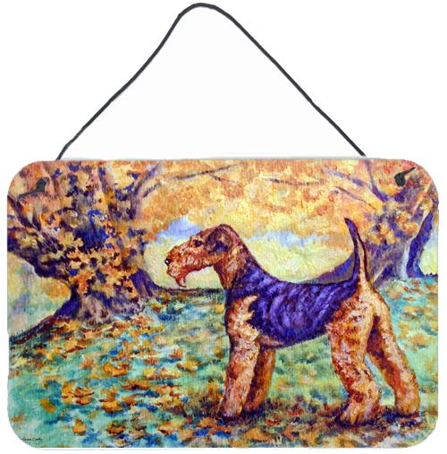 Autumn Airedale Terrier Wall or Door Hanging Prints 7343DS812