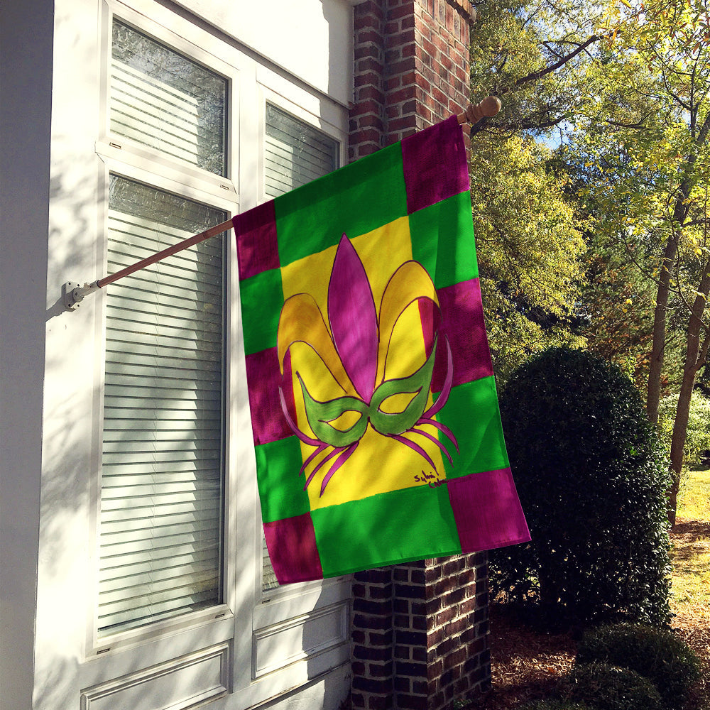 Mardi Gras  Flag Canvas House Size