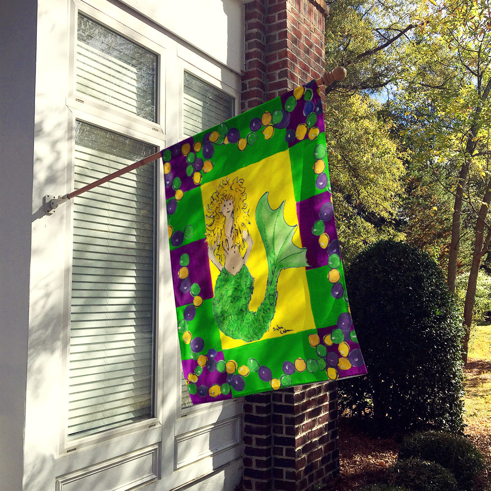 Mardi Gras Mermaid Flag Canvas House Size