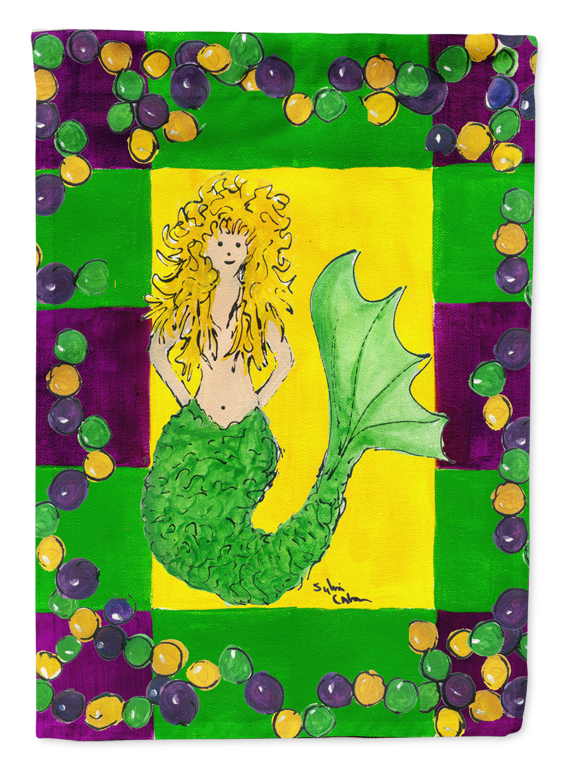 Mardi Gras Mermaid Garden Flag – Decorative Outdoor Yard Flag