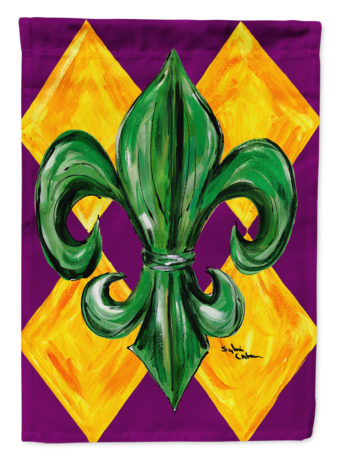 Mardi Gras Harlequin Fleur de lis Garden Flag – Decorative Outdoor Yard Flag