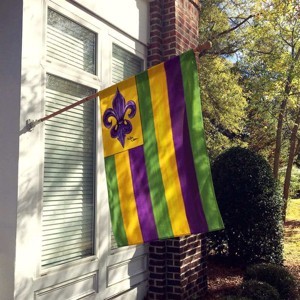 Mardi Gras Flag Canvas House Size
