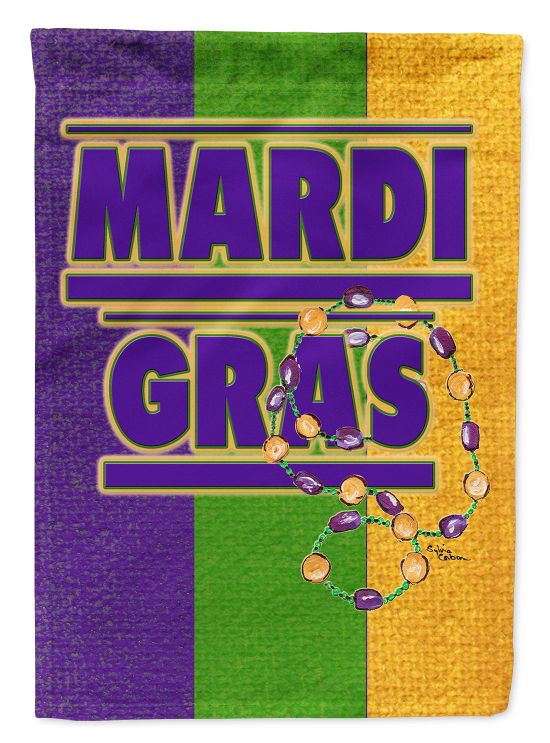 Mardi Gras Flag Canvas House Size