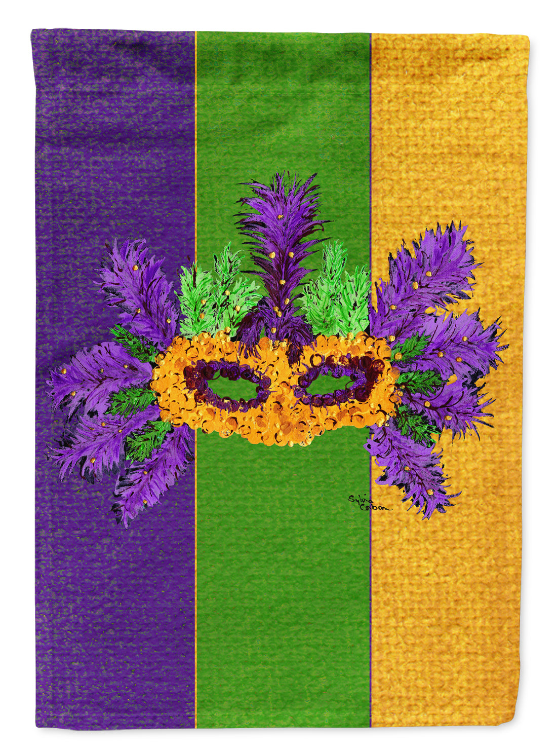 Mardi Gras Flag Canvas House Size