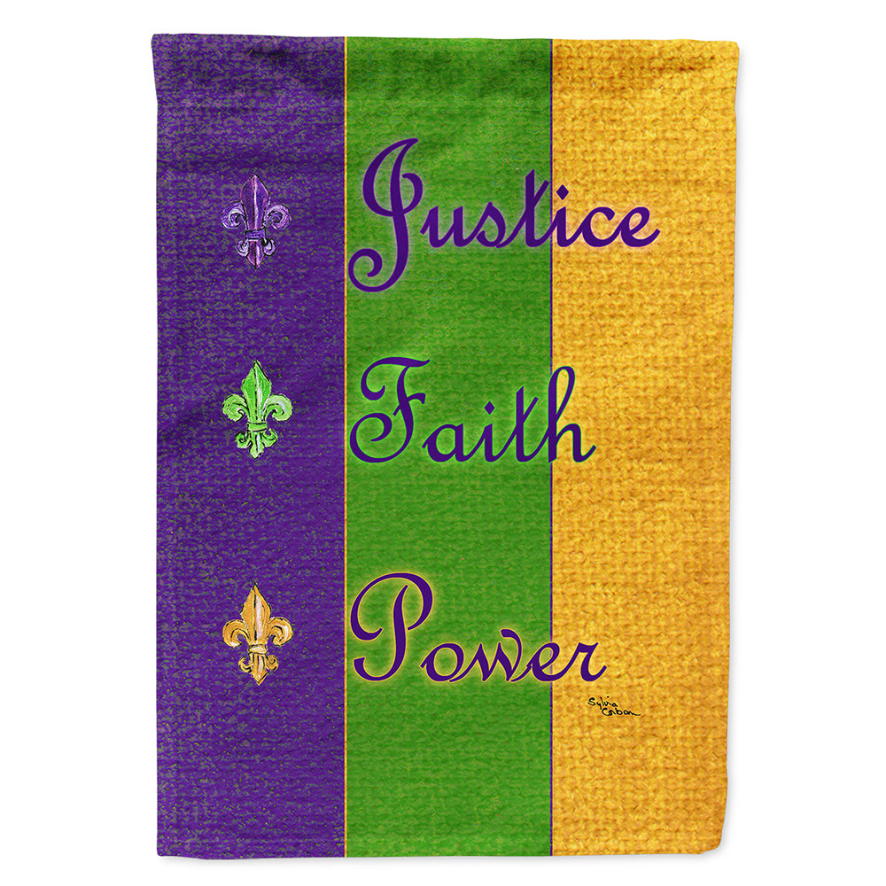 Mardi Gras Flag Canvas House Size